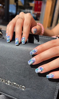 nail art azul