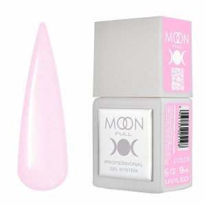 Bote del gel polish Moon Full CG510 en tono rosado suave con micro-shimmer.